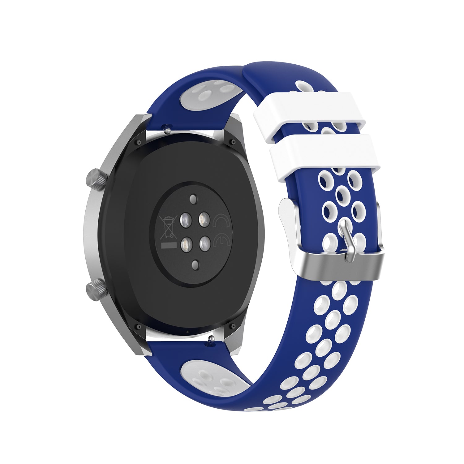 Dobbeltfarvet blød silikone Smart Watch erstatningsrem 22 mm til HUAWEI Watch GT2 46 mm Dobbeltfarvet blød silikone Smart Watch erstatningsrem 22 mm til HUAWEI Watch GT2 46 mm